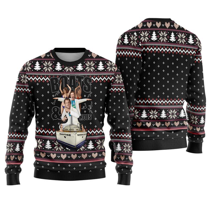Step Brothers Boats n Hoes Ugly Christmas Sweater Brennan Huff Dale Doback Ugly Sweater Step Brothers Sweatshirt Christmas Gift 71