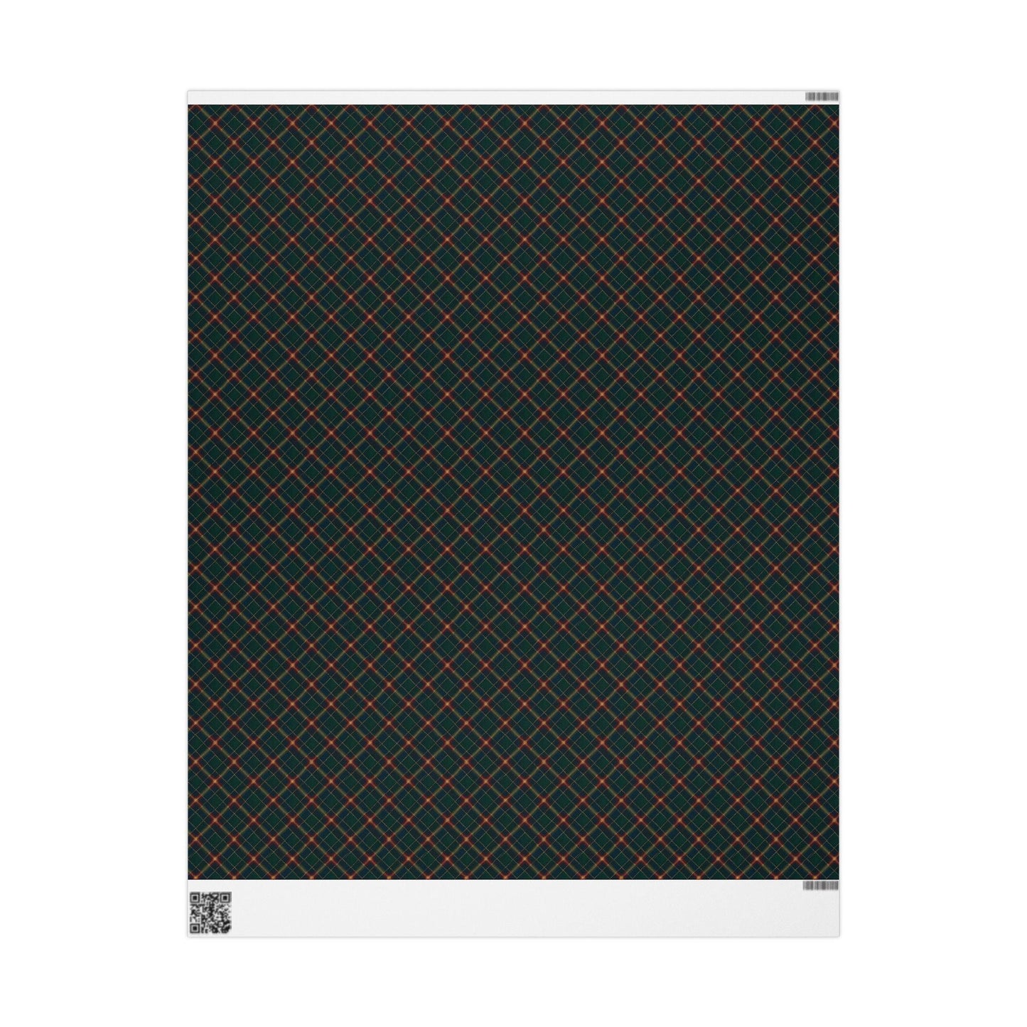 Vintage Tartan Christmas Wrapping Paper Green Tartan Wrapping Paper Roll for Christmas Holidays, Festive Gift Wrap, Xmas Present Paper
