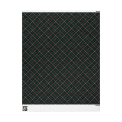 Vintage Tartan Christmas Wrapping Paper Green Tartan Wrapping Paper Roll for Christmas Holidays, Festive Gift Wrap, Xmas Present Paper