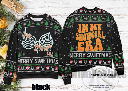 In My Showgirl Era Ugly Christmas Sweater, Vintage Showgirl Shirt The Life Of A Showgirl 2025 New Album Ugly Sweater, Gift For Men Women