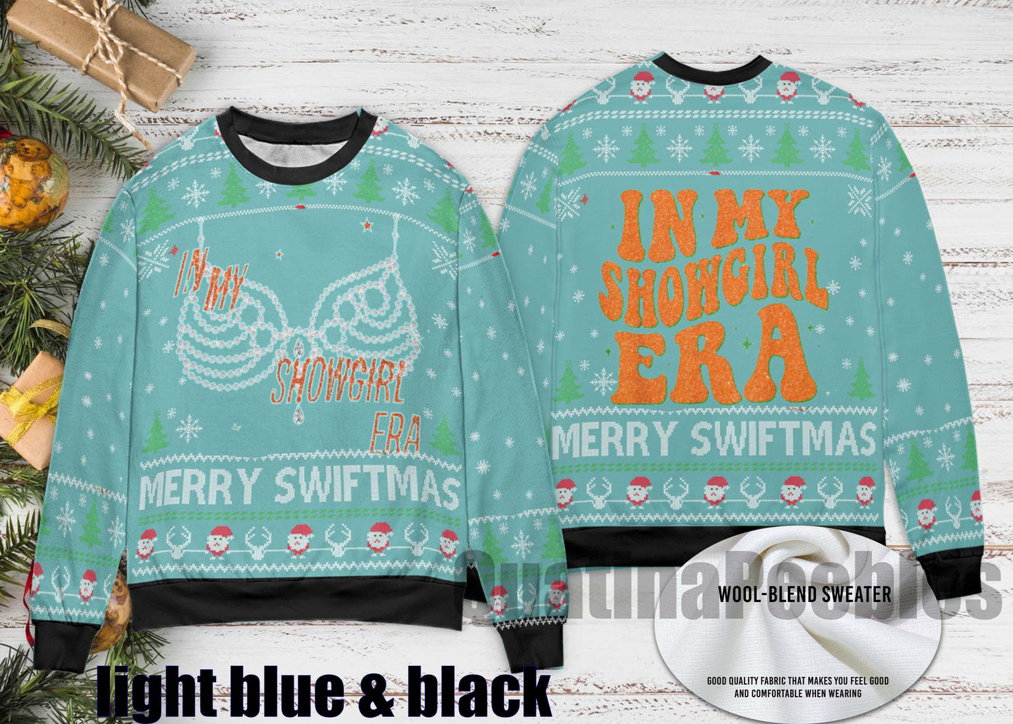In My Showgirl Era Ugly Christmas Sweater, Vintage Showgirl Shirt The Life Of A Showgirl 2025 New Album Ugly Sweater, Gift For Men Women