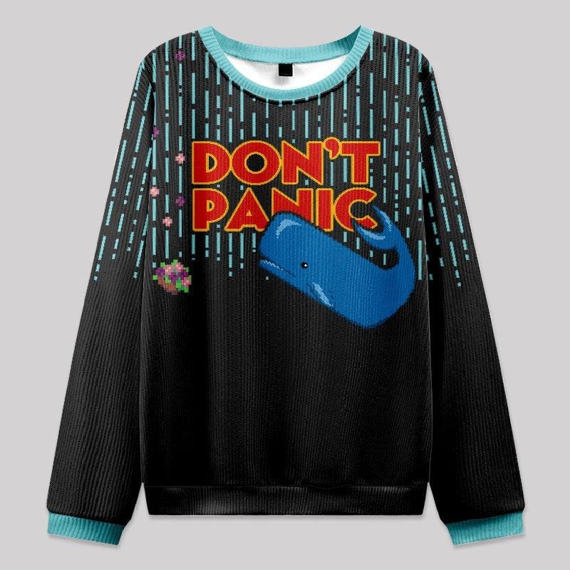 Don't Panic The Hitchhiker's Guide to the Galaxy Christmas Ugly Sweater, Movie Christmas Ugly Sweater, Christmas Holiday 2025