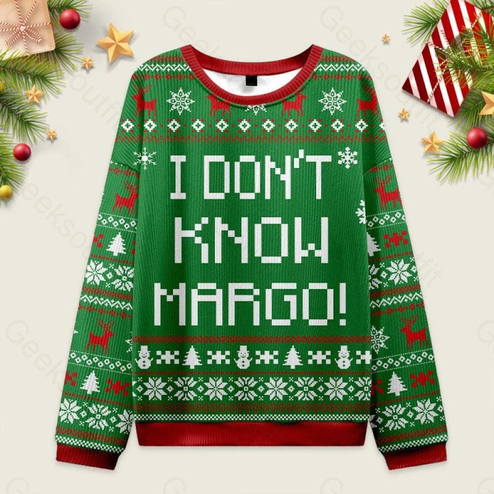 I Don't Know Margo Ugly Christmas Sweater, National Lampoon's Christmas Vacation Ugly Sweater, Todd and Margo Shirt, Christmas Movie Gift