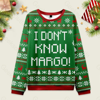 I Don't Know Margo Ugly Christmas Sweater, National Lampoon's Christmas Vacation Ugly Sweater, Todd and Margo Shirt, Christmas Movie Gift