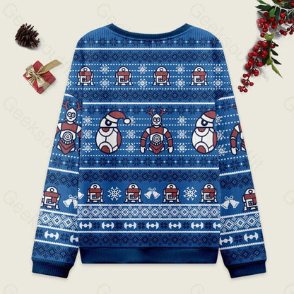 StarWars Christmas Sweater, BB-8 Ugly Christmas Sweater, Droid Xmas Holiday Gift, Robot Superhero Sweatshirt, Galaxy's Edge Shirt
