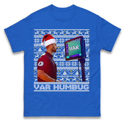 Funny VAR Humbug Christmas Jumper, Ugly Xmas Football Referee Hoodie, Spoof Soccer Fan T Shirt, Humorous Festive Gift Sweatshirt