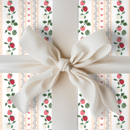 Pink Berry Wrapping Paper: Preppy Girly Gift Wrap