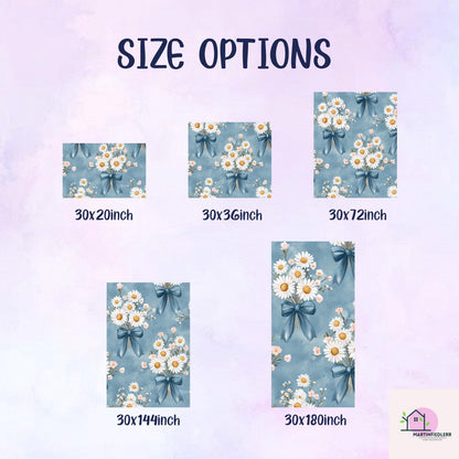 Vintage Daisy Wrapping Paper: Rustic Floral Biodegradable Cotton