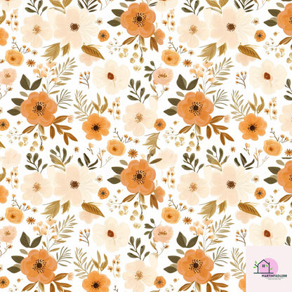 Rustic Floral Wrapping Paper: Compostable Mulberry Paper for Autumn Weddings