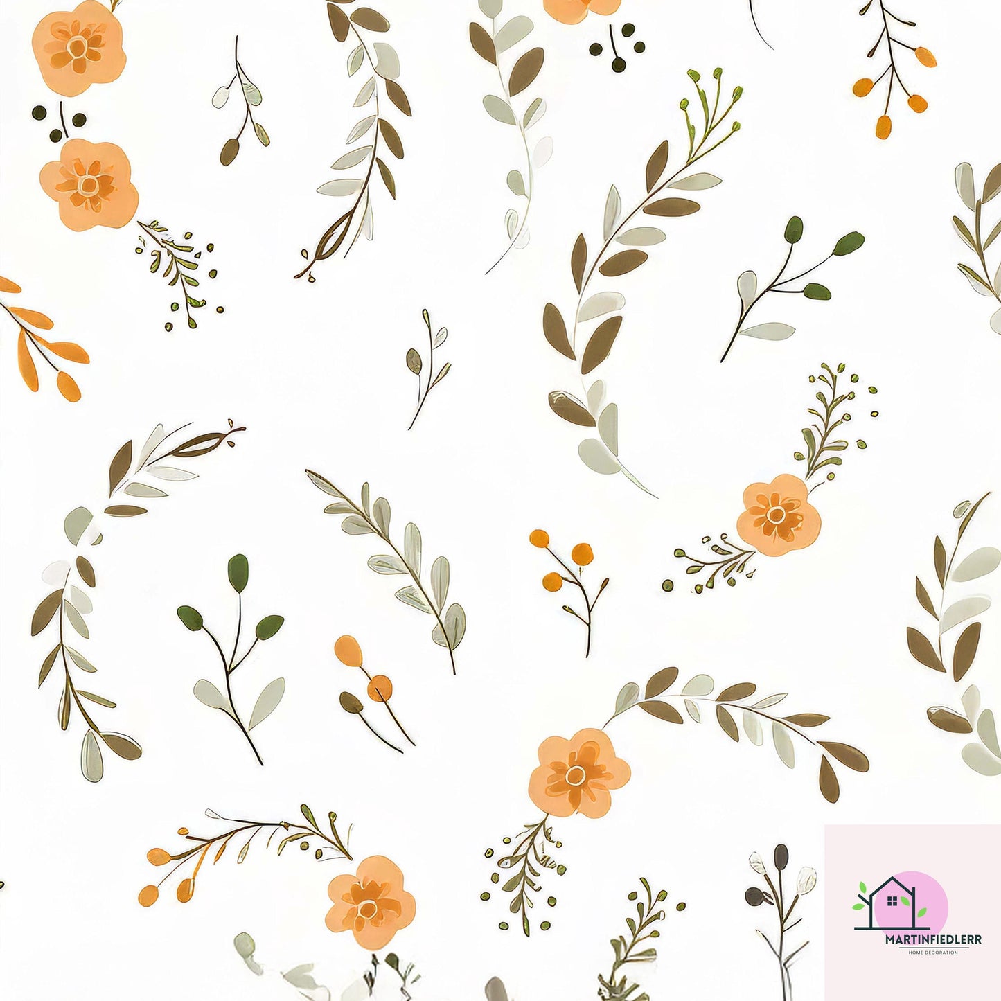 Rustic Leaf Wrapping Paper: Recycled Fiber, Botanical Autumn Style