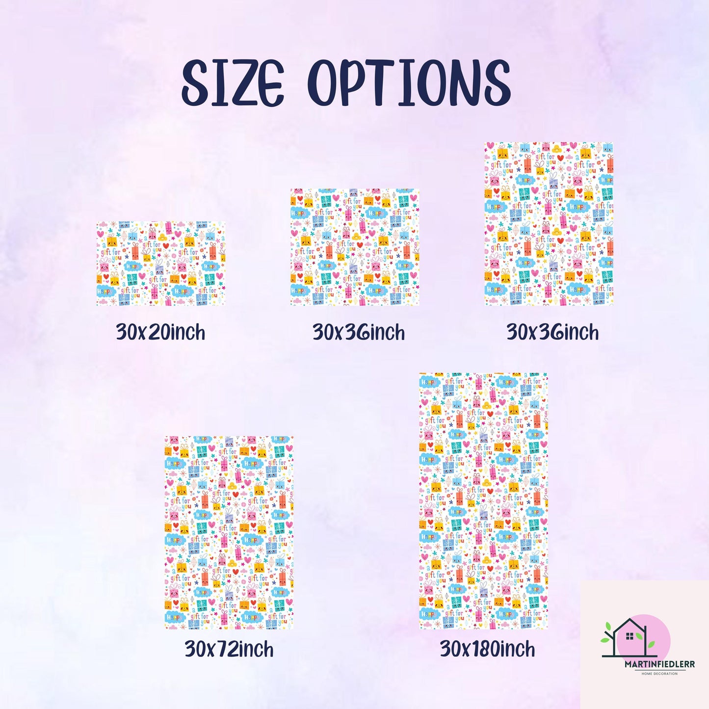 Recycled Cartoon Present Gift Wrapping Paper: Kids Birthday Party