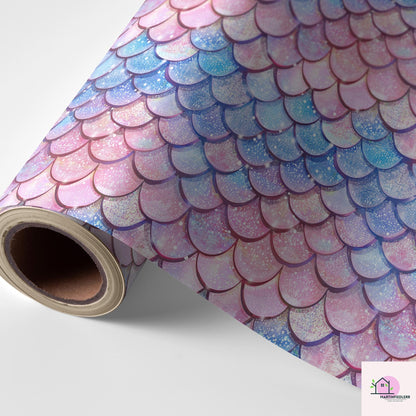 Mermaid Sparkle Wrapping Paper: Compostable Glitter, Ocean Fantasy