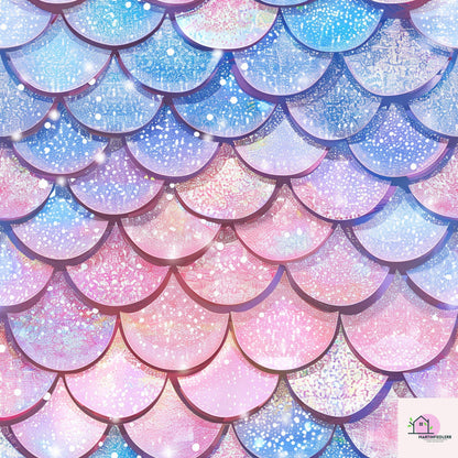 Mermaid Sparkle Wrapping Paper: Compostable Glitter, Ocean Fantasy