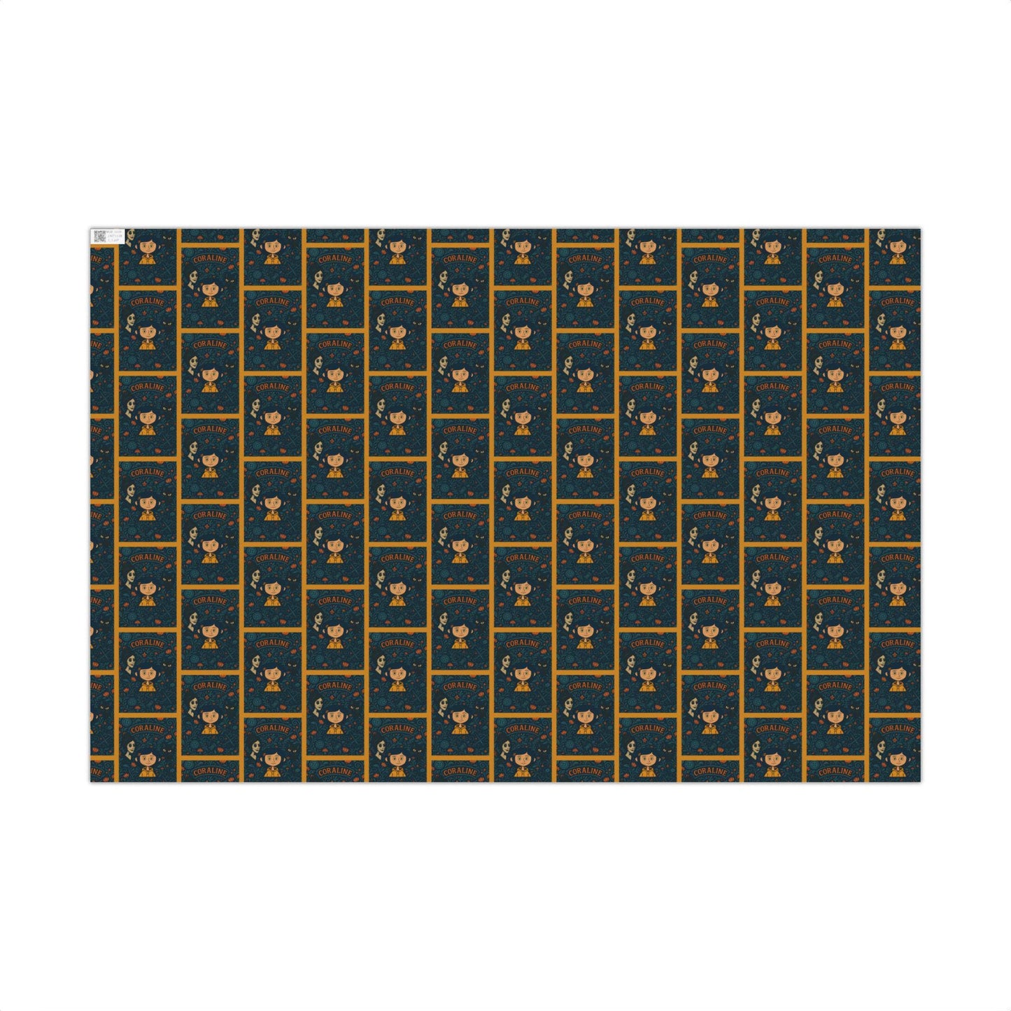 Wrapping Paper, Coraline Movie Wuss Puss Cat and Other Mother Gift Wrap with Buttons