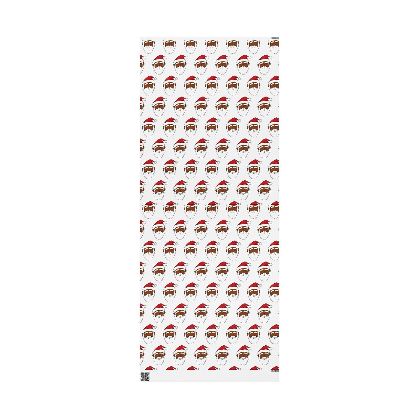 Black Santa Wrapping Paper, Ethnic Santa Gift Wrap, Christmas Holiday Gift Wrap, Festive Santa Claus Wrapping Sheet, Santa Gift Wrap