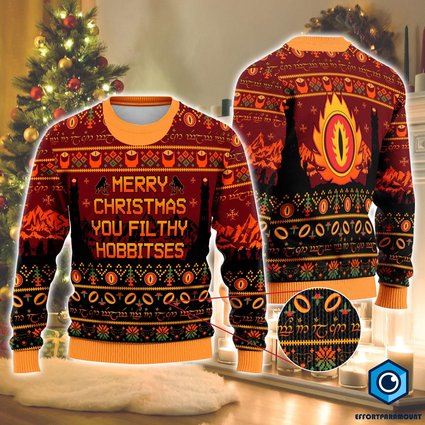 Lord Of The Ring Christmas You Filthy Hobbitses Ugly Sweater | Ugly Christmas Sweatshirt | The Hobbit Xmas Sweater | Lotr Christmas Sweater