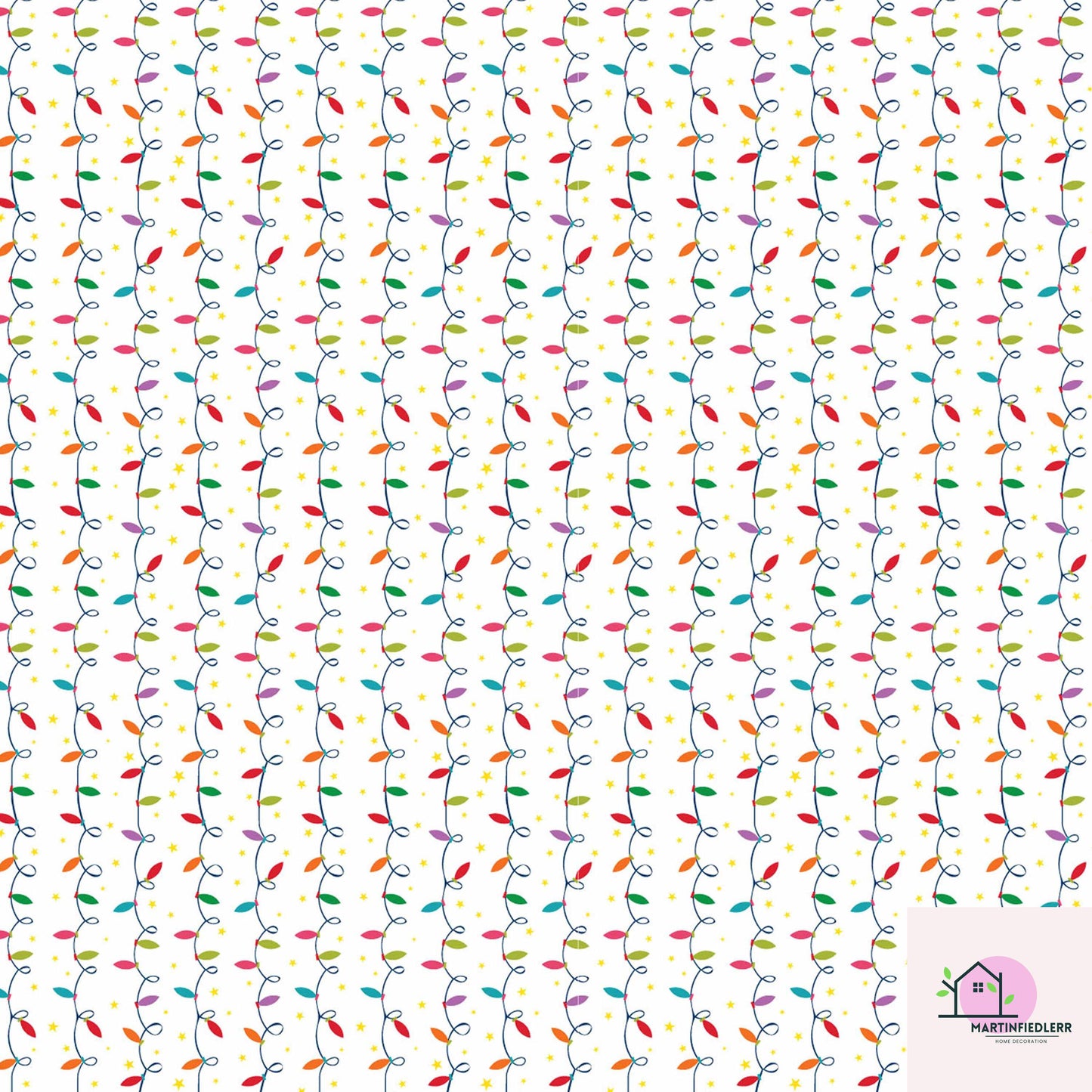 Christmas Lights Wrapping Paper: Festive Holiday Art Paper
