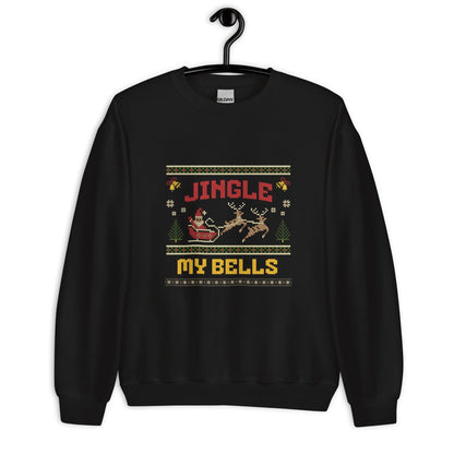 Jingle My Bells Funny Christmas Jumper | Ugly Xmas | Unisex Holiday Sweatshirt Hoodie | Rude Drinking Festive Party Outfit