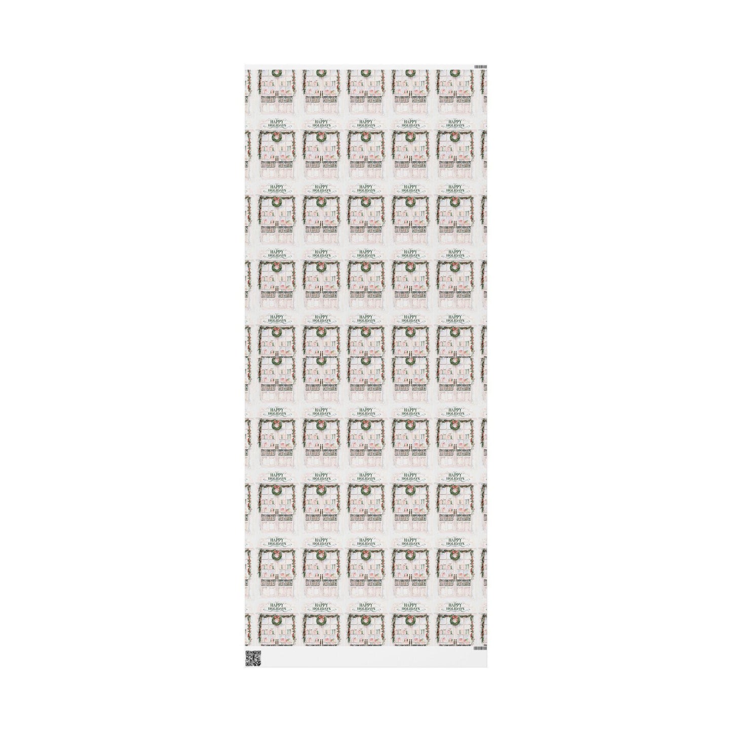 Holiday Wreath Gift Wrapping Paper: Festive Christmas Present Wrap