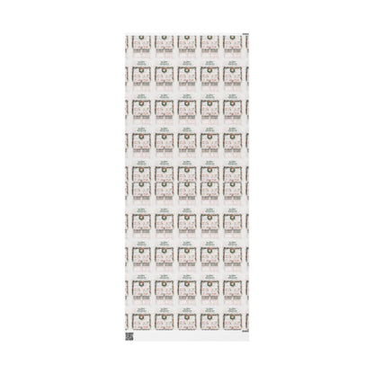 Holiday Wreath Gift Wrapping Paper: Festive Christmas Present Wrap