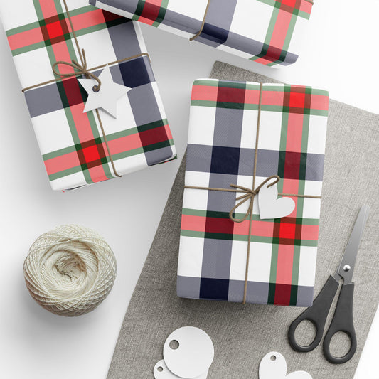 Plaid Wrapping Papers, Vintage Plaid GIFT WRAP, Raulph Lauren Christmas, Rustic Holiday,  Plaid Festive HOLIDAY Paper