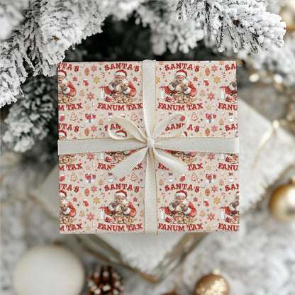 Wrapping Papers, Fanum Tax Meme Christmas Gift Wrap, Kids Funny Wrapping Paper, Brain Rot Slang Gift Wrap, Gen Alpha Meme, Holiday Gift Wrap