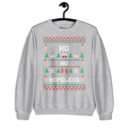Ho Ho Hopeless Funny Christmas Jumper | Ugly Style Festive Knit | Sarcastic Xmas Jumper for Parties | Novelty Holiday Gag Gift