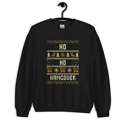Ho Ho Hangover Funny Christmas Jumper | Booze Ugly Xmas | Secret Santa Drinking Party Outfit | Adult Festive Humour Knit