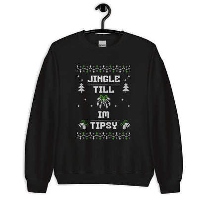 Jingle Till I’m Tipsy Funny Ugly Christmas Jumper | Booze Festive Knitwear | Drinking Party Xmas Gift for Friends