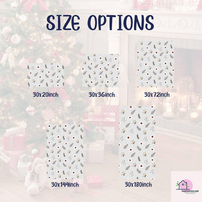 Beige Floral Christmas Wrapping Paper: Elegant Festive Gift Wrap
