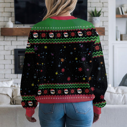 Custom Face Christmas Ugly Sweater, Personalized Ho Ho Ho Holiday Sweatshirt, Funny Xmas Party Jumper Gift for Men Women
