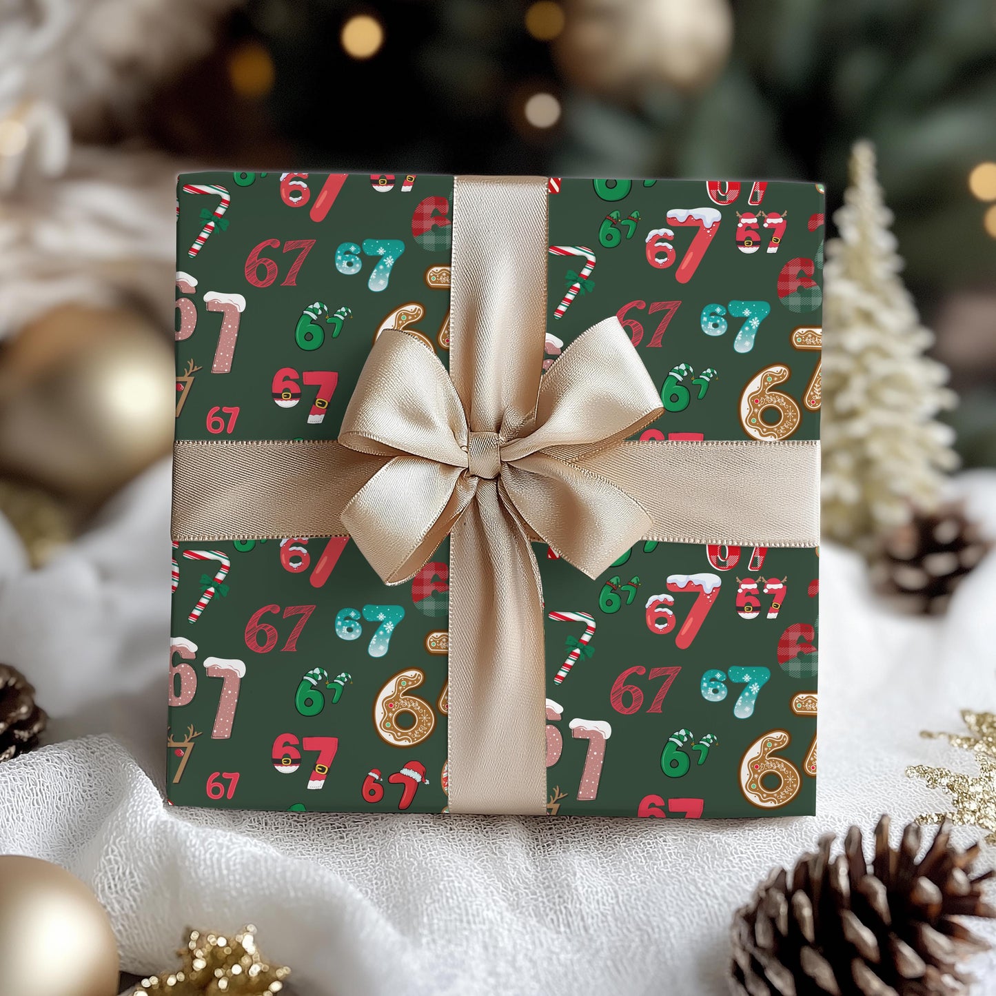 Wrapping Papers, 67 Meme Christmas Gift Wrap, Kids Funny Wrapping Paper, Unique Gift Wrap, Brain Rot, Gen A Meme, Holiday Gift Wrap, Festive