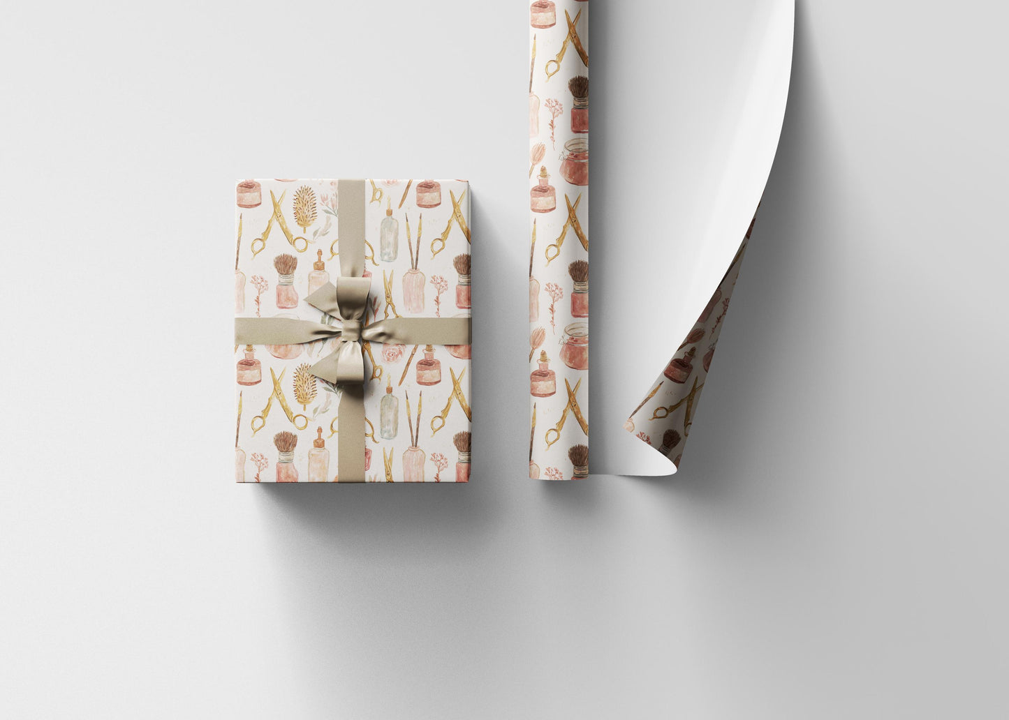 Salon Themed Wrapping Paper Hairdresser Gift Wrap for Christmas Birthdays Clients and Beauty Lovers 2025 #4