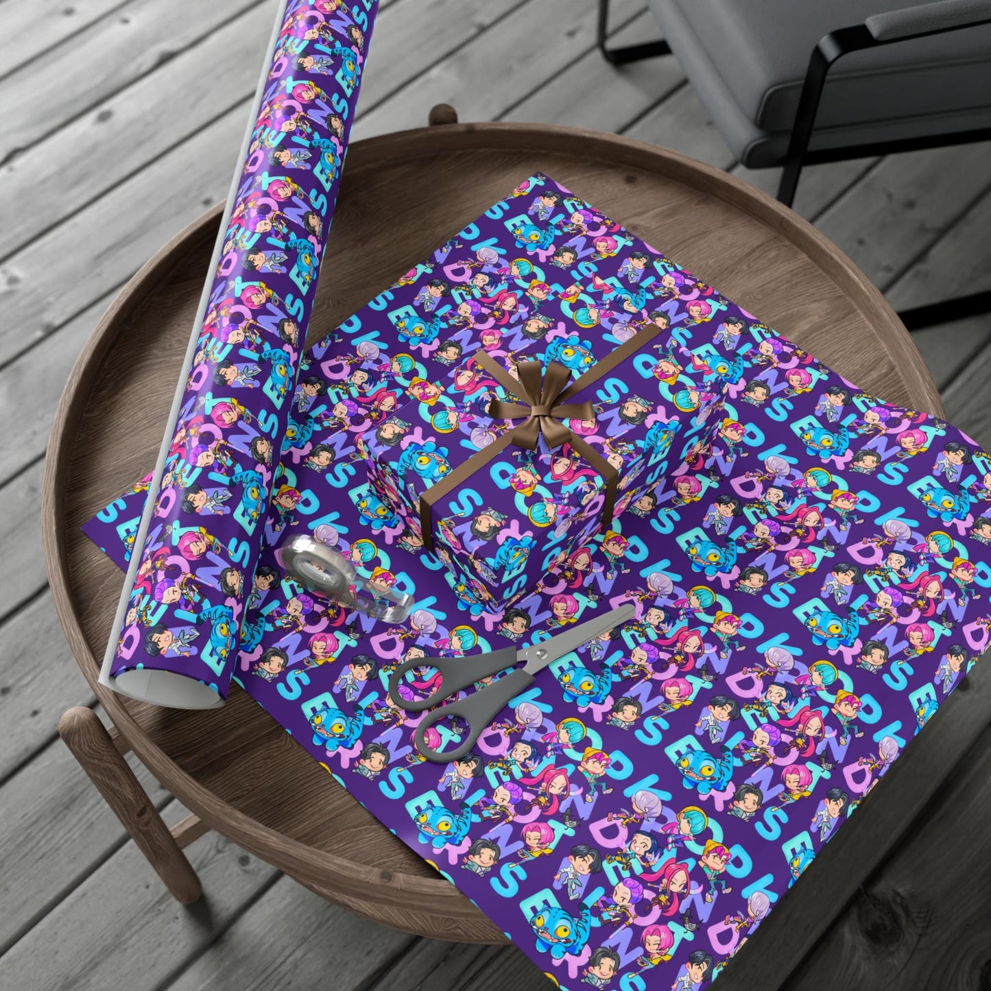KPOP Demon Hunters Christmas Wrapping Paper | Huntrix and Saja Boys | Vibrant Gift Wrap Paper, Fun Present Wrapping Paper for Birthdays