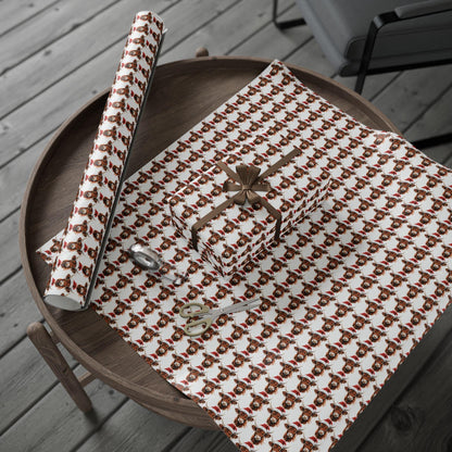 Christmas Highland Cow Wrapping Paper Roll Christmas Holiday Gift Wrap Paper Gift Wrapping Paper