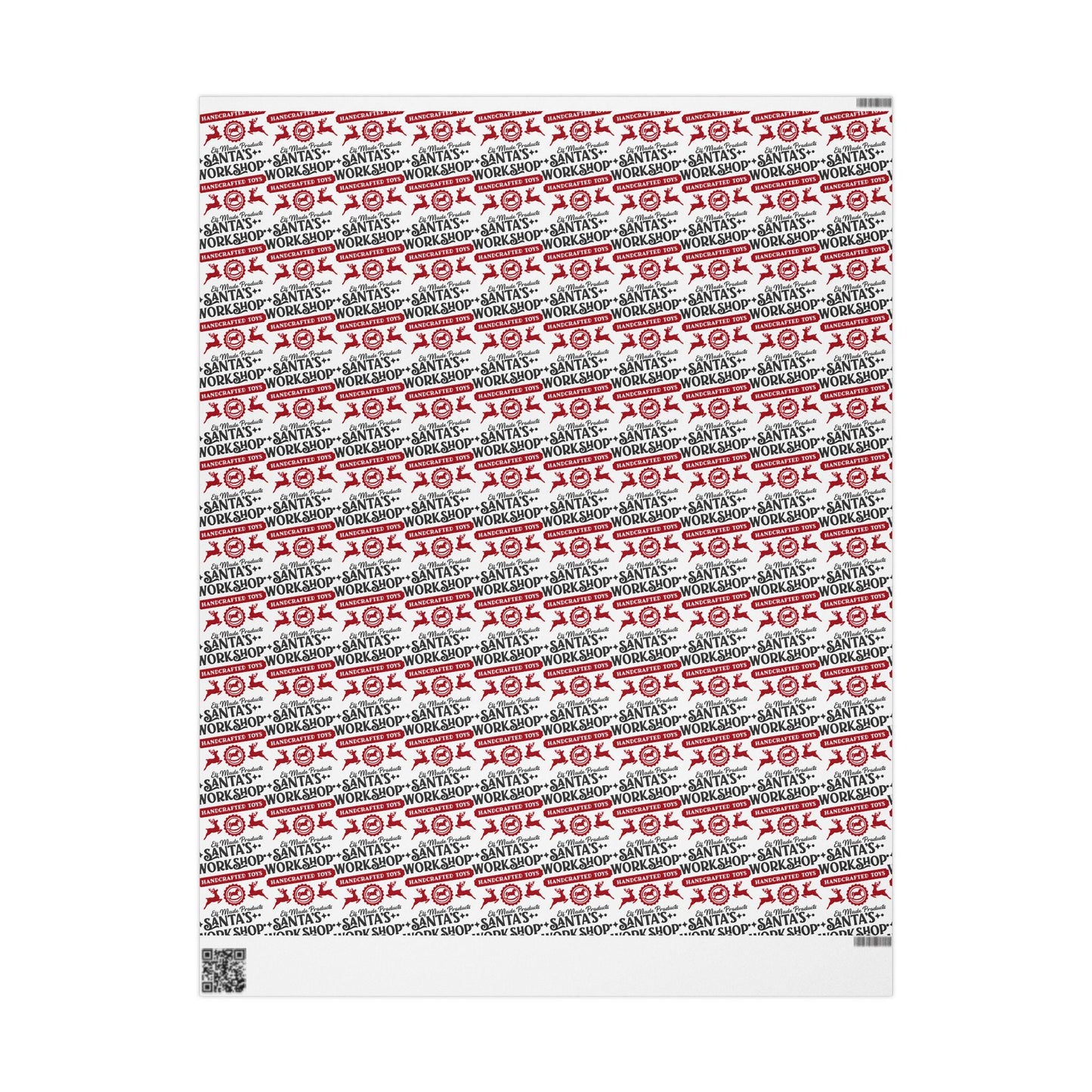 Santa’s Workshop Christmas Wrapping Paper Roll, Kids Christmas Gift Wrap, Festive Christmas Wrapping Sheets, Cute Seasonal Gift Wrap