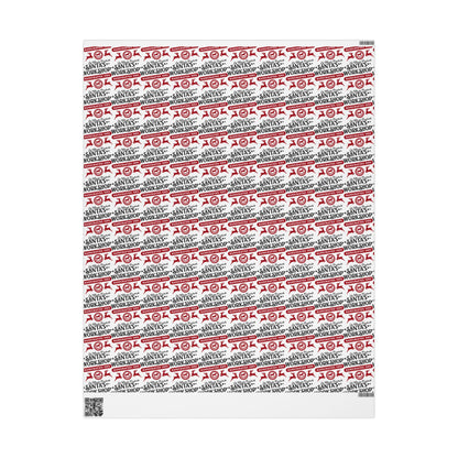 Santa’s Workshop Christmas Wrapping Paper Roll, Kids Christmas Gift Wrap, Festive Christmas Wrapping Sheets, Cute Seasonal Gift Wrap