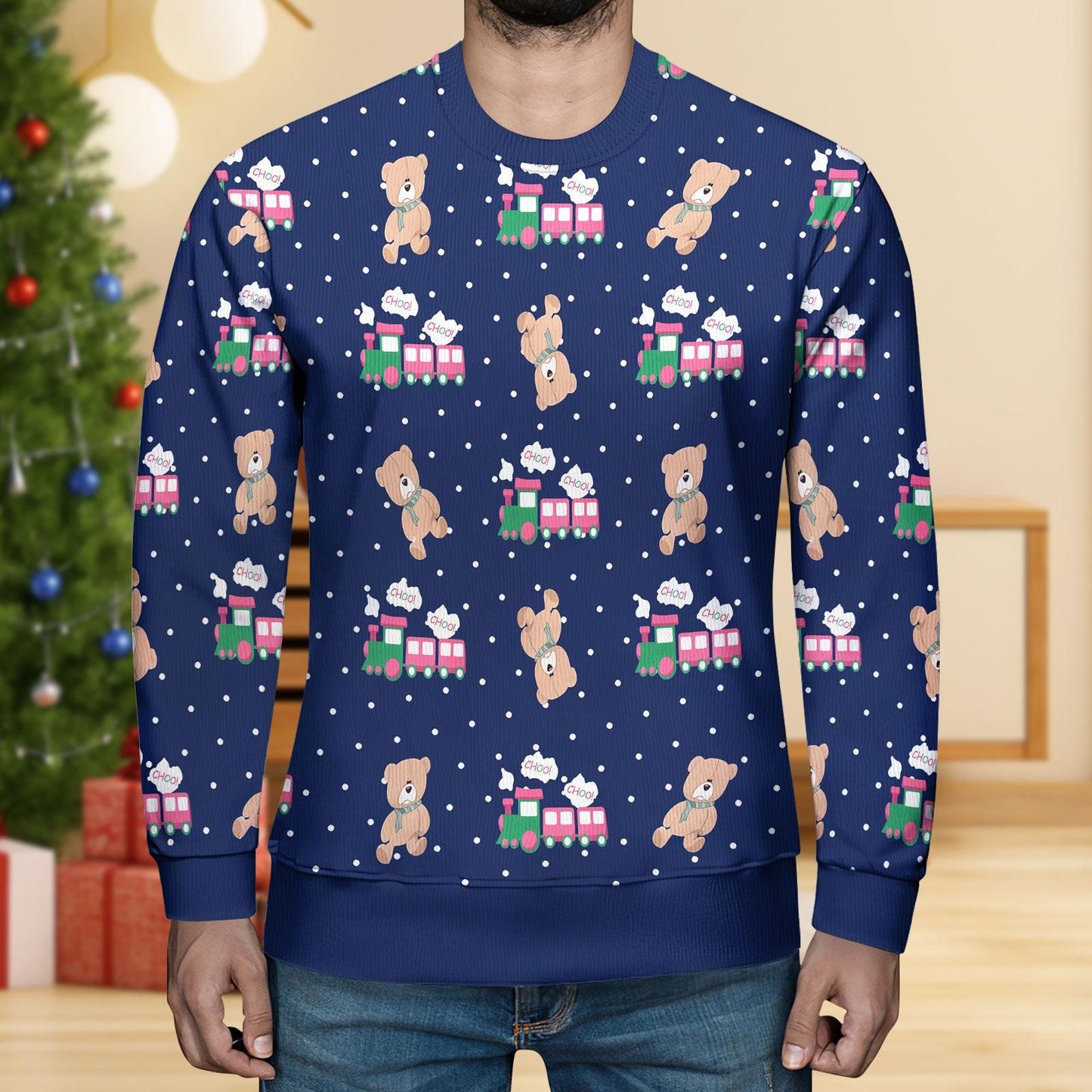 Rumi Choo Choo Christmas Ugly Sweater, Rumi Bears Women Sweater, Kpop Anime Men Sweater, Fun Animals Holiday Sweater, Christmas Gift