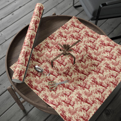 Vintage Christmas Toile Gift Wrap Holiday Gift Wrapping Paper Roll Christmas Gift Wrap Xmas Christmas Vintage Victorian Roll Gift Wrap Paper
