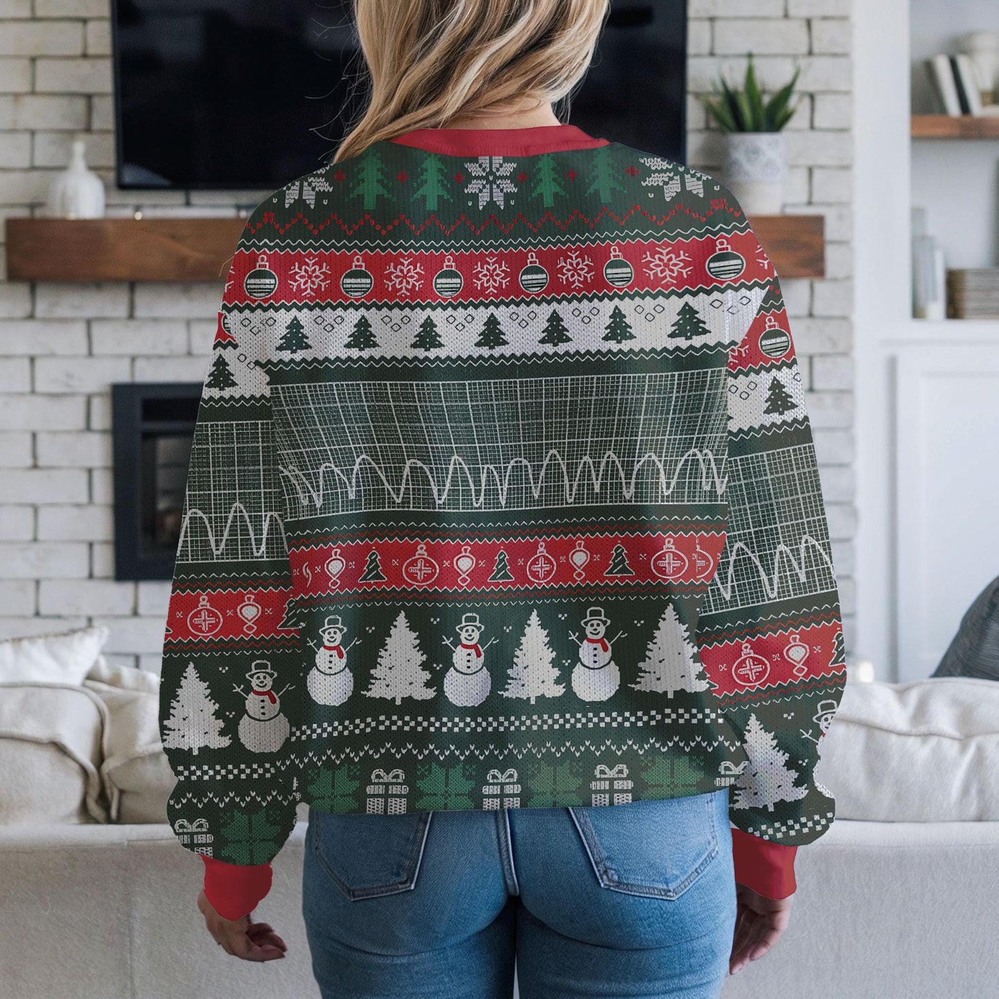 Don’t Be Tachy Funny Christmas Sweater, Science Pun Ugly Xmas Sweatshirt For Men Women, Nerdy Holiday Gift for Engineers and Science Lovers