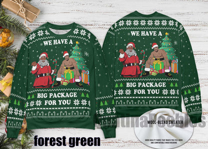 American Santa Barry Wood Christmas Sweater, Santa Barry Wood Funny Sweater for Family, Barry Wood Christmas Ugly Sweater