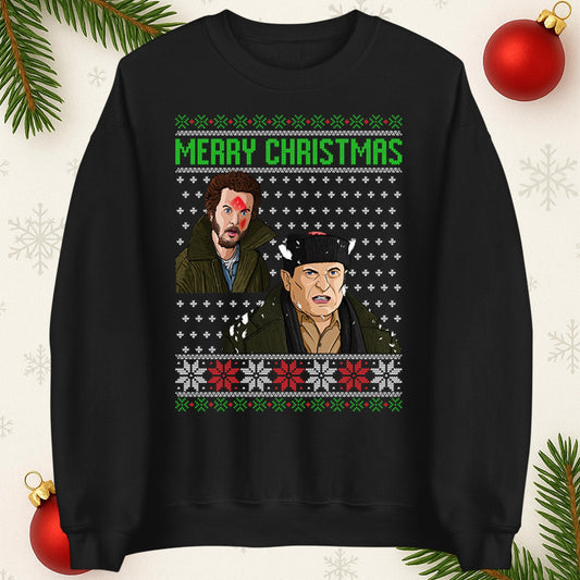 Funny Burglars Christmas Jumper, Merry Xmas Funny Hoodie, Funny Christmas Movie Thieves T Shirt, Festive Christmas Top