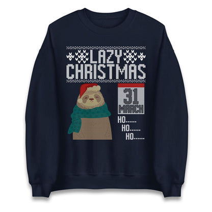 Lazy Sloth Christmas Jumper Ho Ho Ho funny ugly sweatshirt, Funny Christmas jumper, Xmas Gift T Shirt