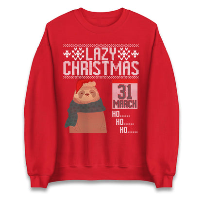 Lazy Sloth Christmas Jumper Ho Ho Ho funny ugly sweatshirt, Funny Christmas jumper, Xmas Gift T Shirt