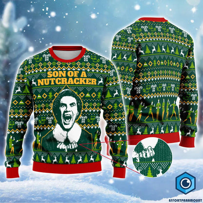 Son of a Nutcracker Buddy the Elf Ugly Sweater, Buddy the Elf Movie Ugly Christmas Sweater, Elf Nutcracker Christmas Shirt