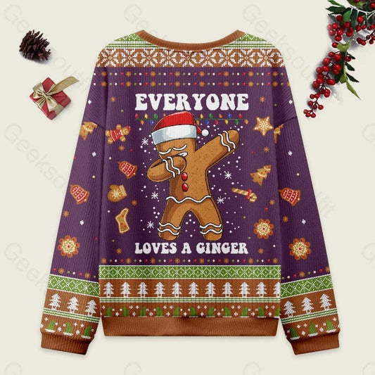 Everyone Love A Ginger Christmas Ugly Sweater, Gingerbread Xmas Party Sweater, Gingerbread Unisex Sweater for Family, Christmas Ugly Sweater