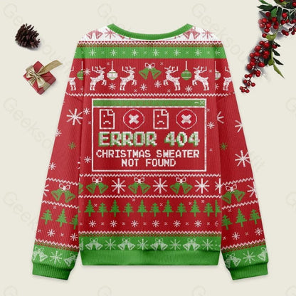 Error 404 Funny Xmas Not Found Ugly Christmas Sweater, Christmas Programmer Shirt, Computer Nerd Shirt, Ugly Christmas Sweater