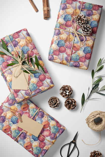 Knitter Gift Wrap Wrapping Paper for Yarn Lovers DIY Projects Handmade Holidays and Craft Gifting 2025 #7