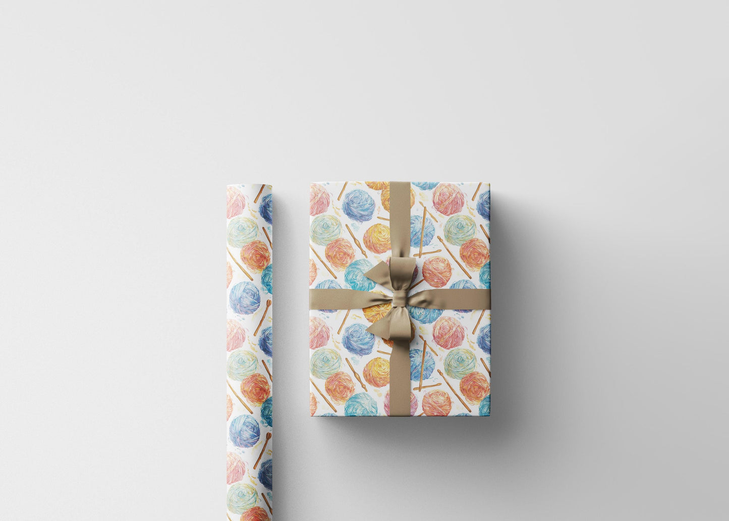 Yarn Ball Wrapping Paper Knitting Gift Wrap for Handmade Gifts Birthdays and Holiday Presents for Crafters #6