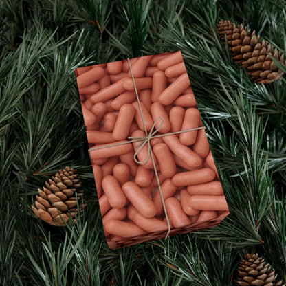 Glizzy Glizzie Wrapping Paper Hotdogs White Elephant Christmas Funny Gag Gift, Wrapping Paper Roll, Holiday, Party Favor, Joke gift